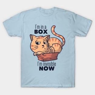 I'm In A Box, I'm Invisible Now Funny Cat Gift T-Shirt